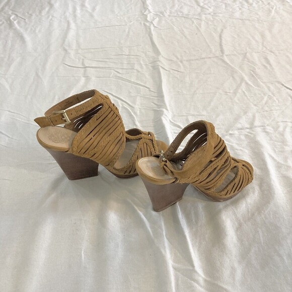 Vince Camuto Women's Sz 7 Janil Sandal Block Heel Strappy Slingback Brown Copper - Picture 2 of 9